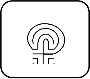 Depiction of where the third circuit is added in the classic 7-course labyrinth.