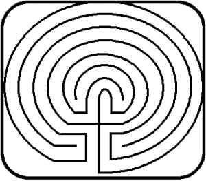 Depiction of where the seventh circuit is added in the classic 7-course labyrinth