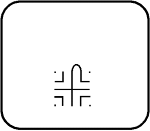 Depiction of where the first loop, or the seed loop, of the classic 7-course labyrinth is placed.