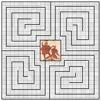 Example of a Roman Mosaic Tile Floor Maze